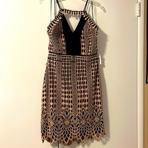 Black lace cocktail dress